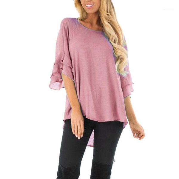 womens and blouses nice fashion solid color women blouse ruffle half sleeve tunic shirt vogueblusas female women's & shirts, White
womens and blouses nice fashion solid color women blouse ruffle half sleeve tunic shirt vogueblusas female women's & shirts, White