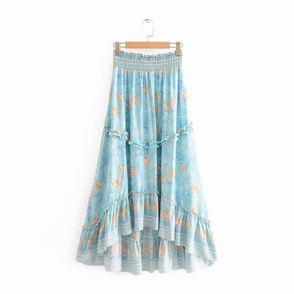 skirts 3 colors blue long boho skirt for women cotton tiered ruffle trim elastic waist asymmetrical bohemian beach s floral print, Black
skirts 3 colors blue long boho skirt for women cotton tiered ruffle trim elastic waist asymmetrical bohemian beach s floral print, Black