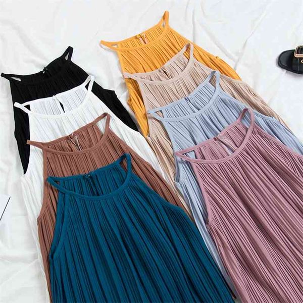 summer style retro pleated chiffon hanging neck camisole female temperament sleeveless bottoming shirt 210709, White
summer style retro pleated chiffon hanging neck camisole female temperament sleeveless bottoming shirt 210709, White