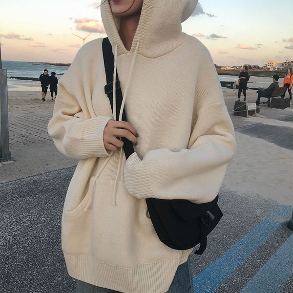7 colors korean style Knitted Sweaters Women preppy style Long Sleeve Sweater Female solid color Jumpers with hoodies 2021 (X933, White;black
7 colors korean style Knitted Sweaters Women preppy style Long Sleeve Sweater Female solid color Jumpers with hoodies 2021 (X933, White;black