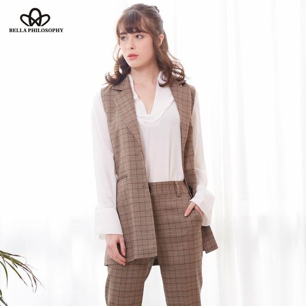 women's vests 2021 autumn plaid blazer vest women casual sleeveless pockets ol coat waistcoat female single breasted outwears, Black;white
women's vests 2021 autumn plaid blazer vest women casual sleeveless pockets ol coat waistcoat female single breasted outwears, Black;white