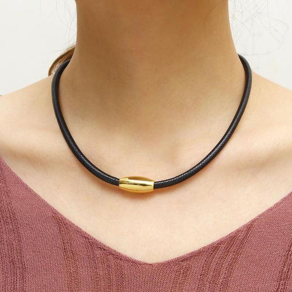 chokers arrivals leather rope chain necklace for women men gold stainless steel bean choker charms fashion jewelry gift, Golden;silver
chokers arrivals leather rope chain necklace for women men gold stainless steel bean choker charms fashion jewelry gift, Golden;silver