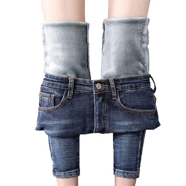 women jeans fleece lined slim fit winter high waist pencil pants thick warm trousers female velvet skinny denim pant women's, Blue
women jeans fleece lined slim fit winter high waist pencil pants thick warm trousers female velvet skinny denim pant women's, Blue
