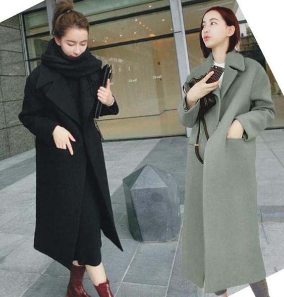 korean style mid-length thick double-sided woolen coat women's skinny over-the-knee jacket wome trench coats, Tan;black
korean style mid-length thick double-sided woolen coat women's skinny over-the-knee jacket wome trench coats, Tan;black