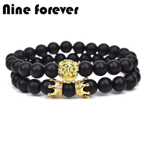 charm bracelets nine forever lion crown charms bracelet men natural stone beads for women jewelry pulseira masculina feminina bileklik, Golden;silver
charm bracelets nine forever lion crown charms bracelet men natural stone beads for women jewelry pulseira masculina feminina bileklik, Golden;silver