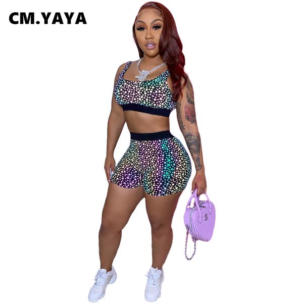 women sets print sleeveless er-short vest empire short pants sheath elastic two piece set summer night club 2021by air, White
women sets print sleeveless er-short vest empire short pants sheath elastic two piece set summer night club 2021by air, White