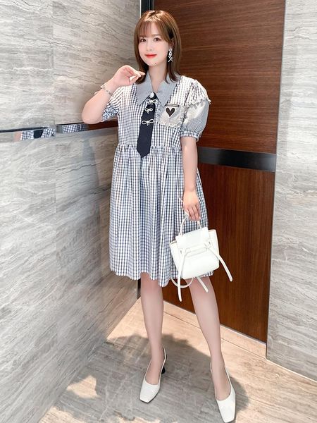 casual dresses plaid stitched lapel tie with diamond bow bubble sleeve dress for women 2021 summer, Black;gray
casual dresses plaid stitched lapel tie with diamond bow bubble sleeve dress for women 2021 summer, Black;gray