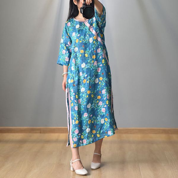 johnature women vintage linen dresses print floral chinese style summer o-neck half sleeve loose female dress 210521, Black;gray
johnature women vintage linen dresses print floral chinese style summer o-neck half sleeve loose female dress 210521, Black;gray