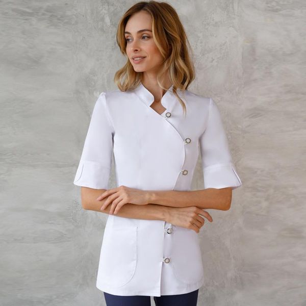 women's two piece pants health centre women work clothing sets beauty uniform suits personal clinic female nursing working, White
women's two piece pants health centre women work clothing sets beauty uniform suits personal clinic female nursing working, White