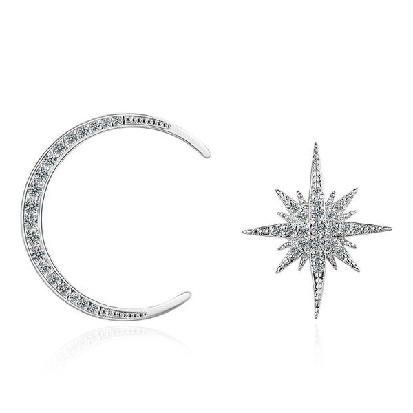 stud rose gold silver earrings 925 sterling asymmetric star moon crystal earring for women jewelry 2021, Golden;silver
stud rose gold silver earrings 925 sterling asymmetric star moon crystal earring for women jewelry 2021, Golden;silver