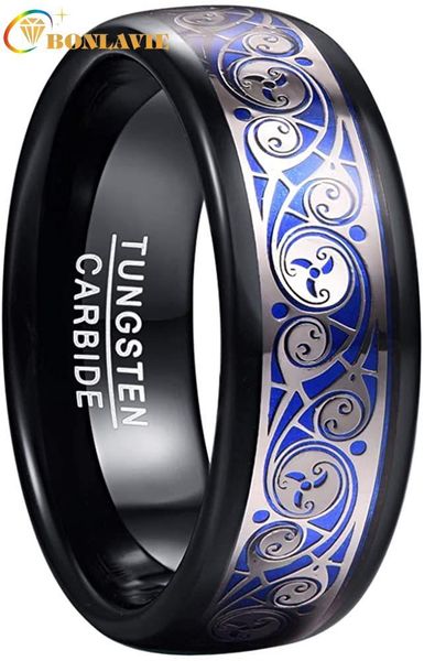 wedding rings bonlavie men's 8mm tungsten carbide ring with blue background triple spiral pattern inlaid comfort fit size 7-12, Slivery;golden
wedding rings bonlavie men's 8mm tungsten carbide ring with blue background triple spiral pattern inlaid comfort fit size 7-12, Slivery;golden