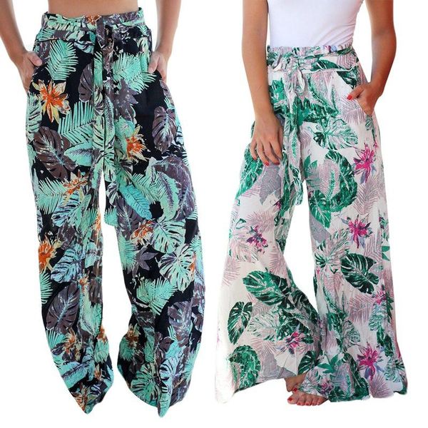 summer vintage boho wide leg pants high waist loose floral print long women trousers casual beach women's & capris, Black;white
summer vintage boho wide leg pants high waist loose floral print long women trousers casual beach women's & capris, Black;white