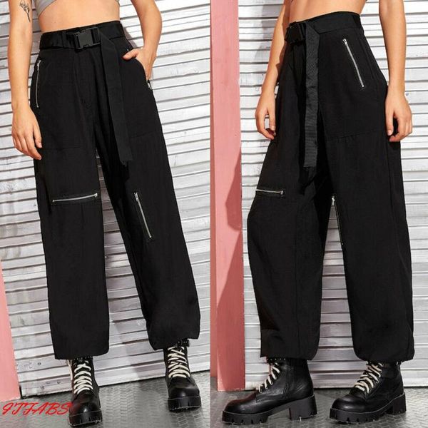 women's pants & capris womens fashion black army cargo trousers retro loose sports combat wide leg casual long pockets, Black;white
women's pants & capris womens fashion black army cargo trousers retro loose sports combat wide leg casual long pockets, Black;white
