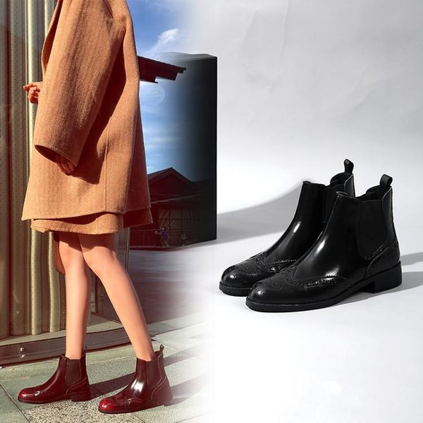 boots tanariya arrival shoes woman women 2021 autumn/winter color matching square and cowhide women's, Black
boots tanariya arrival shoes woman women 2021 autumn/winter color matching square and cowhide women's, Black