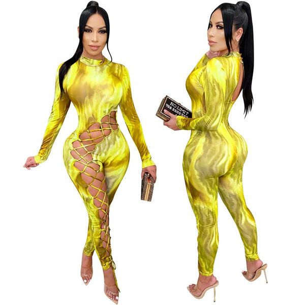 women's jumpsuits & rompers style plus size overalls women skinny romper tie-dye print lace-up long sleeve bodysuit 2021 clothing, Black;white
women's jumpsuits & rompers style plus size overalls women skinny romper tie-dye print lace-up long sleeve bodysuit 2021 clothing, Black;white