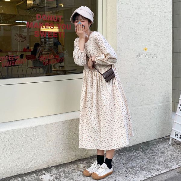 2021dress women retro floral prairie chic style summer long sleeve girls sundress korean lovely high waist trendy womens vestidos, Black;gray
2021dress women retro floral prairie chic style summer long sleeve girls sundress korean lovely high waist trendy womens vestidos, Black;gray