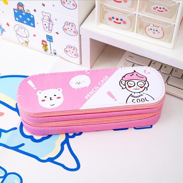 pencil cases bear pattern style case simple large-capacity canvas double-layer student stationery storage
pencil cases bear pattern style case simple large-capacity canvas double-layer student stationery storage