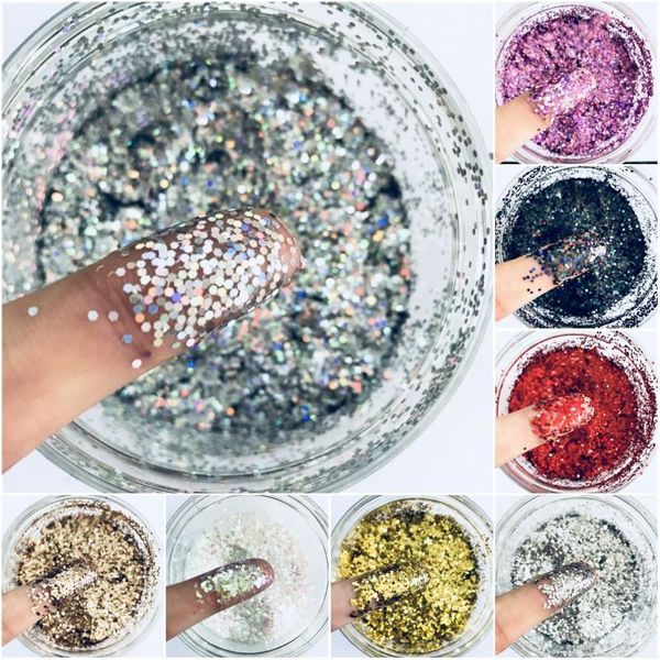 1mm hexagonal nail art glitter flakes shinny laser sequins paillette uv polish manicure tools decorations accessories 10ml1, Silver;gold
1mm hexagonal nail art glitter flakes shinny laser sequins paillette uv polish manicure tools decorations accessories 10ml1, Silver;gold