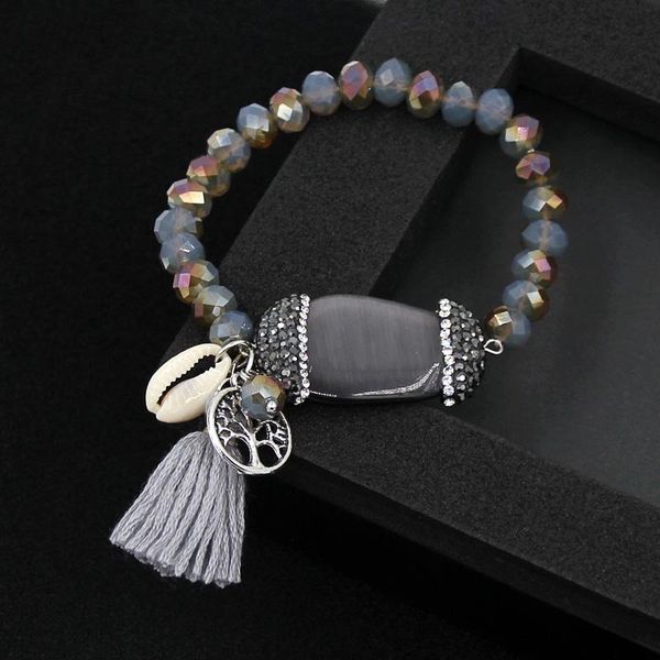 beaded, strands fongos jewelry bracelets stone shell tassel alloy tree pendant crystal strand bracelet for women girls accessories, Black
beaded, strands fongos jewelry bracelets stone shell tassel alloy tree pendant crystal strand bracelet for women girls accessories, Black