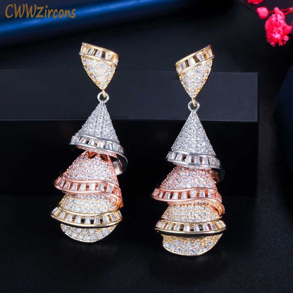 3 tone rose gold color shiny cz dangling drop women long wedding earrings accessories for brides party jewelry cz870 210714, Silver
3 tone rose gold color shiny cz dangling drop women long wedding earrings accessories for brides party jewelry cz870 210714, Silver