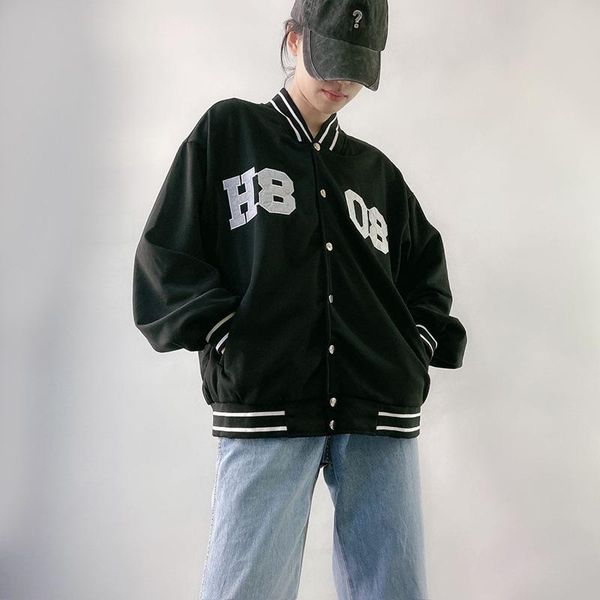 women's jackets y2k women oversized baseball number letter embroidery long sleeve fashion bomber jackets2021, Black;brown
women's jackets y2k women oversized baseball number letter embroidery long sleeve fashion bomber jackets2021, Black;brown