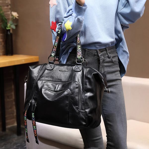 female korean fashion pu leather large-capacity shoulder bag women handbag crossbody bags womens totes black l003
female korean fashion pu leather large-capacity shoulder bag women handbag crossbody bags womens totes black l003