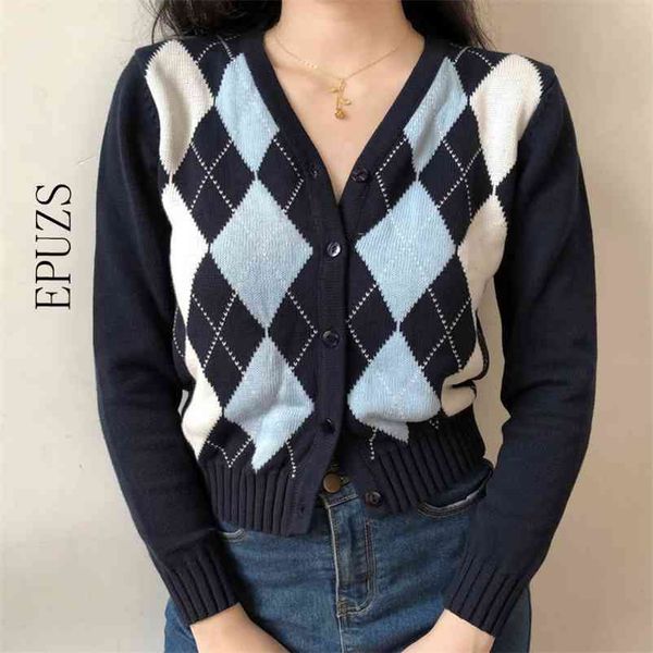 pink cardigan womens sweaters korean crop autumn long sleeve blue argyle short knitted fall 210521, White;black
pink cardigan womens sweaters korean crop autumn long sleeve blue argyle short knitted fall 210521, White;black