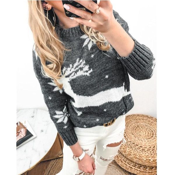women's sweaters round neck autumn winter 2021 knitwear clothing jacquard christmas theme knitted long sleeve sweater casual wear, White;black
women's sweaters round neck autumn winter 2021 knitwear clothing jacquard christmas theme knitted long sleeve sweater casual wear, White;black