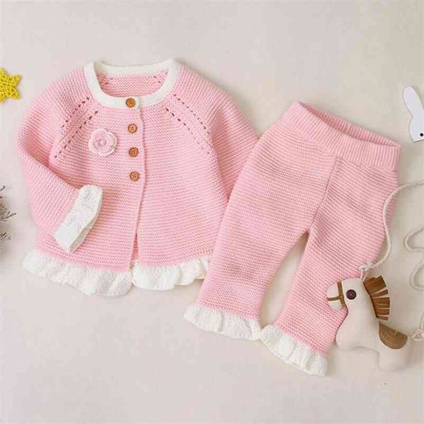 spring autumn infant baby girls clothing sets fashion kids suit girl pure color knit flower clothes 210521, White
spring autumn infant baby girls clothing sets fashion kids suit girl pure color knit flower clothes 210521, White