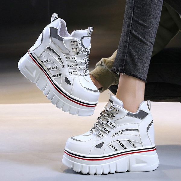 Women Chunky Sneakers Platform Tenis Walking Shoes Spring Trainers Wedges Casual Shoes Designers Lace Up Dad Shoes Woman 9CM New, White
Women Chunky Sneakers Platform Tenis Walking Shoes Spring Trainers Wedges Casual Shoes Designers Lace Up Dad Shoes Woman 9CM New, White