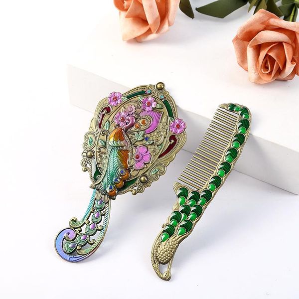 mirrors russian retro metal cosmetic mirror with comb portable peacock colorful relief handle vanity make up tool
mirrors russian retro metal cosmetic mirror with comb portable peacock colorful relief handle vanity make up tool