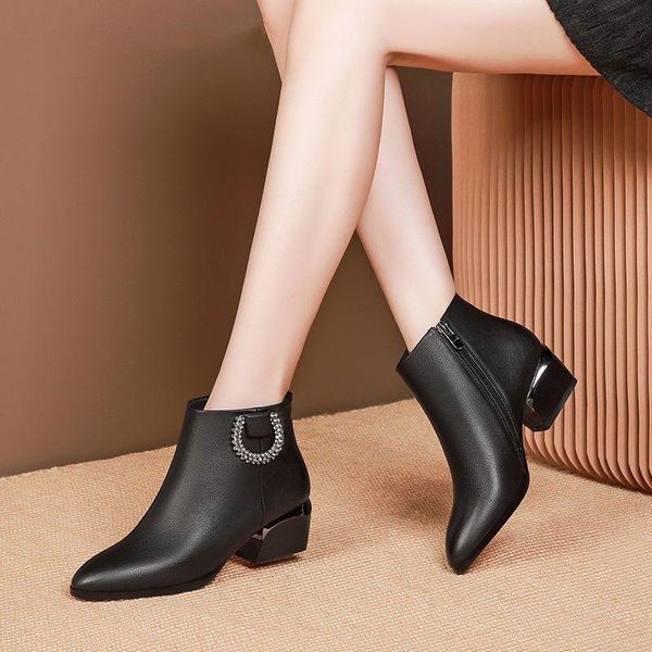 boots women pointed toe winter autumn black ankle for woman thick square 5cm high heel
boots women pointed toe winter autumn black ankle for woman thick square 5cm high heel