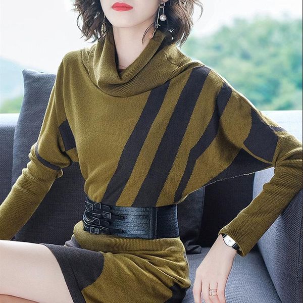 casual dresses autumn winter fashion women batwing long sleeve wool knit dress with belt , vintage woman 3xl turtleneck woolen jacquard, Black;gray
casual dresses autumn winter fashion women batwing long sleeve wool knit dress with belt , vintage woman 3xl turtleneck woolen jacquard, Black;gray