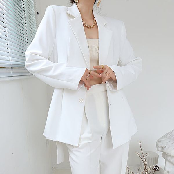 suits white minimalist blazer for women notched long sleeve sashes elegant blazers female fashion clothing 2021 tide, White;black
suits white minimalist blazer for women notched long sleeve sashes elegant blazers female fashion clothing 2021 tide, White;black