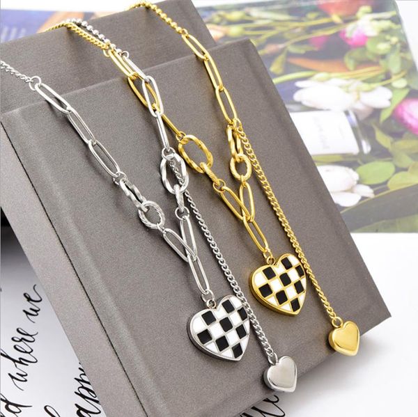 hiphop fashion jewelry 316l love tassel necklaces women titanium steel 18k plated gold grid heart pendant sweater chain, Silver
hiphop fashion jewelry 316l love tassel necklaces women titanium steel 18k plated gold grid heart pendant sweater chain, Silver
