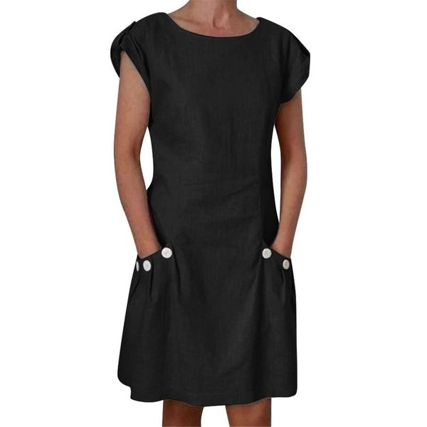 casual dresses sagace summer 2021 short women solid mini dress pocket sleeve button round neck loose elegant lady, Black;gray
casual dresses sagace summer 2021 short women solid mini dress pocket sleeve button round neck loose elegant lady, Black;gray