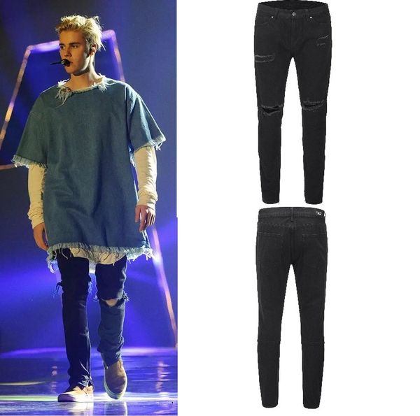 fashion jeans fog style high street justiieber same pants slim hole men's ins small leg, Blue
fashion jeans fog style high street justiieber same pants slim hole men's ins small leg, Blue