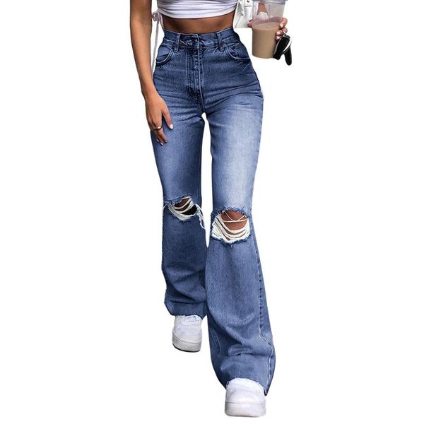 women's jeans lady denim pants women retro solid ripped 2021 fashion pencil trousers street skinny high waist, Blue
women's jeans lady denim pants women retro solid ripped 2021 fashion pencil trousers street skinny high waist, Blue