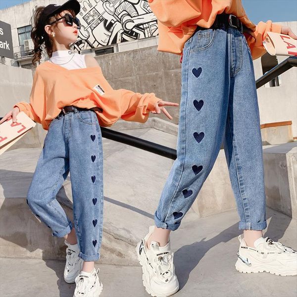 jeans for girls clothes kids heart pattern cowboy pants children denim trousers clothing girl bottoms 4 5 6 7 8, Blue
jeans for girls clothes kids heart pattern cowboy pants children denim trousers clothing girl bottoms 4 5 6 7 8, Blue