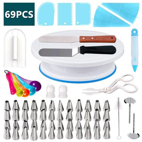 baking & pastry tools 69-piece cake decorating table set turntable tool diy making tip sets
baking & pastry tools 69-piece cake decorating table set turntable tool diy making tip sets