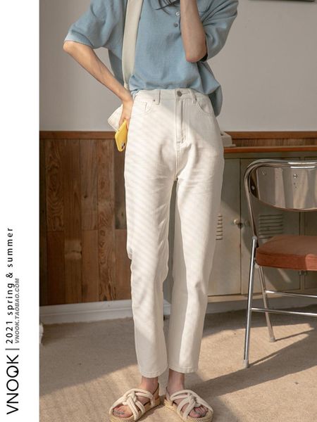 women's jeans 9-point spring and autumn 2021 design sense of high waist slim straight pants, Blue
women's jeans 9-point spring and autumn 2021 design sense of high waist slim straight pants, Blue