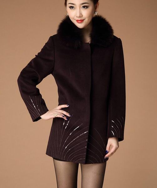 women's wool & blends l-5xl 2021 winter female fashion long thickening pure color woolen cloth coat of cultivate one's morality, Black
women's wool & blends l-5xl 2021 winter female fashion long thickening pure color woolen cloth coat of cultivate one's morality, Black