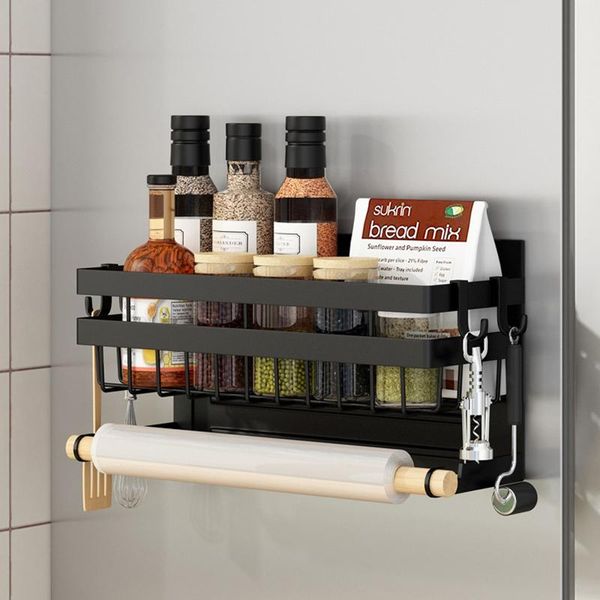 hooks & rails magnetic adsorption refrigerator side rack wall-mounted storage holder kitchen paper towel shelf
hooks & rails magnetic adsorption refrigerator side rack wall-mounted storage holder kitchen paper towel shelf