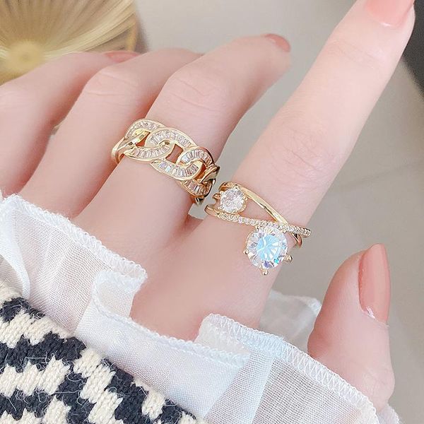 wedding rings ins exquisite super shine cz buckle ring for women feminia adjustable zircon sparking jewelry pendant gift, Slivery;golden
wedding rings ins exquisite super shine cz buckle ring for women feminia adjustable zircon sparking jewelry pendant gift, Slivery;golden