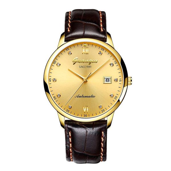 wristwatches 2021 guanqin gj16135 automatic watch waterproof and dustproof fashion luxury three pointer single calendar mechanical male, Slivery;brown
wristwatches 2021 guanqin gj16135 automatic watch waterproof and dustproof fashion luxury three pointer single calendar mechanical male, Slivery;brown