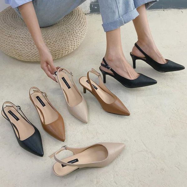 sandals women pump pointed toe slingbacks high heels dress shoes sandalias mujer summer 3cm 7cm ol office lady fall, Black
sandals women pump pointed toe slingbacks high heels dress shoes sandalias mujer summer 3cm 7cm ol office lady fall, Black