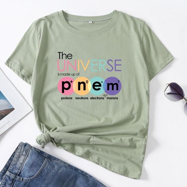 women's t-shirt the universe is graphic tee funny science woman summer for women cotton short sleeve t-shirts female shirt clothes, White
women's t-shirt the universe is graphic tee funny science woman summer for women cotton short sleeve t-shirts female shirt clothes, White
