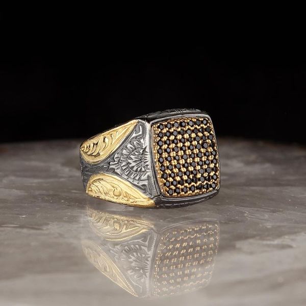 sterling silver ring for men handmade gold plated vintage gift mens rings all size women turkish fashion jewelry cluster, Golden;silver
sterling silver ring for men handmade gold plated vintage gift mens rings all size women turkish fashion jewelry cluster, Golden;silver