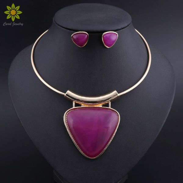 earrings & necklace vintage sets fashion women gold color purple resin triangle pendant necklaces jewelry set, Silver
earrings & necklace vintage sets fashion women gold color purple resin triangle pendant necklaces jewelry set, Silver