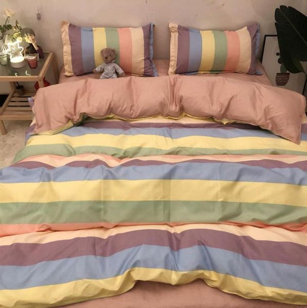 bedding sets fashion rainbow set polyester cotton flat bedsheet bed linen duvet cover korean 220x240 comforter bedclothes
bedding sets fashion rainbow set polyester cotton flat bedsheet bed linen duvet cover korean 220x240 comforter bedclothes